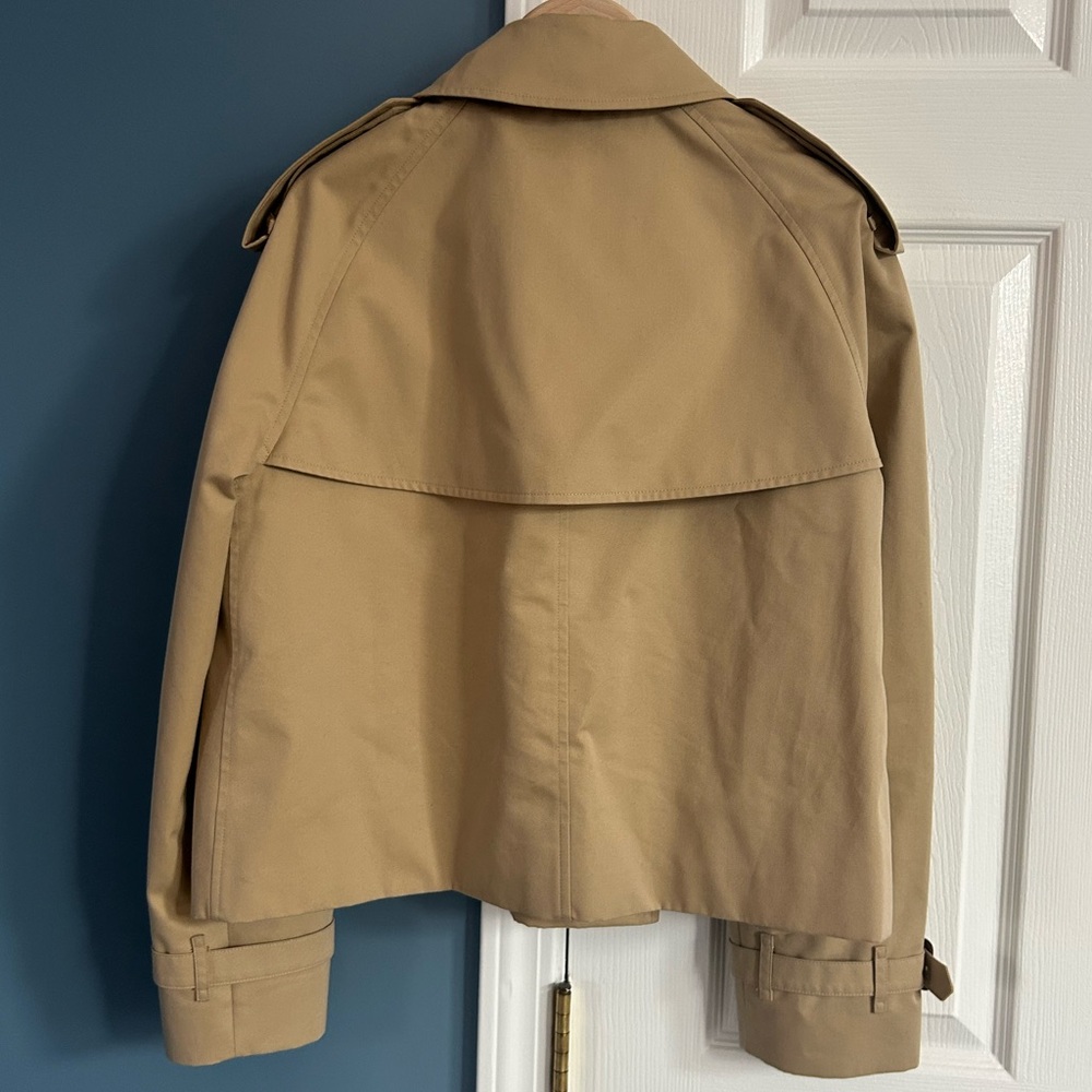 Burberry Cropped Gabardine Trench Coat - Picture 6 of 13